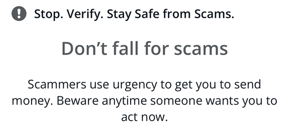 Don't fall for scams!